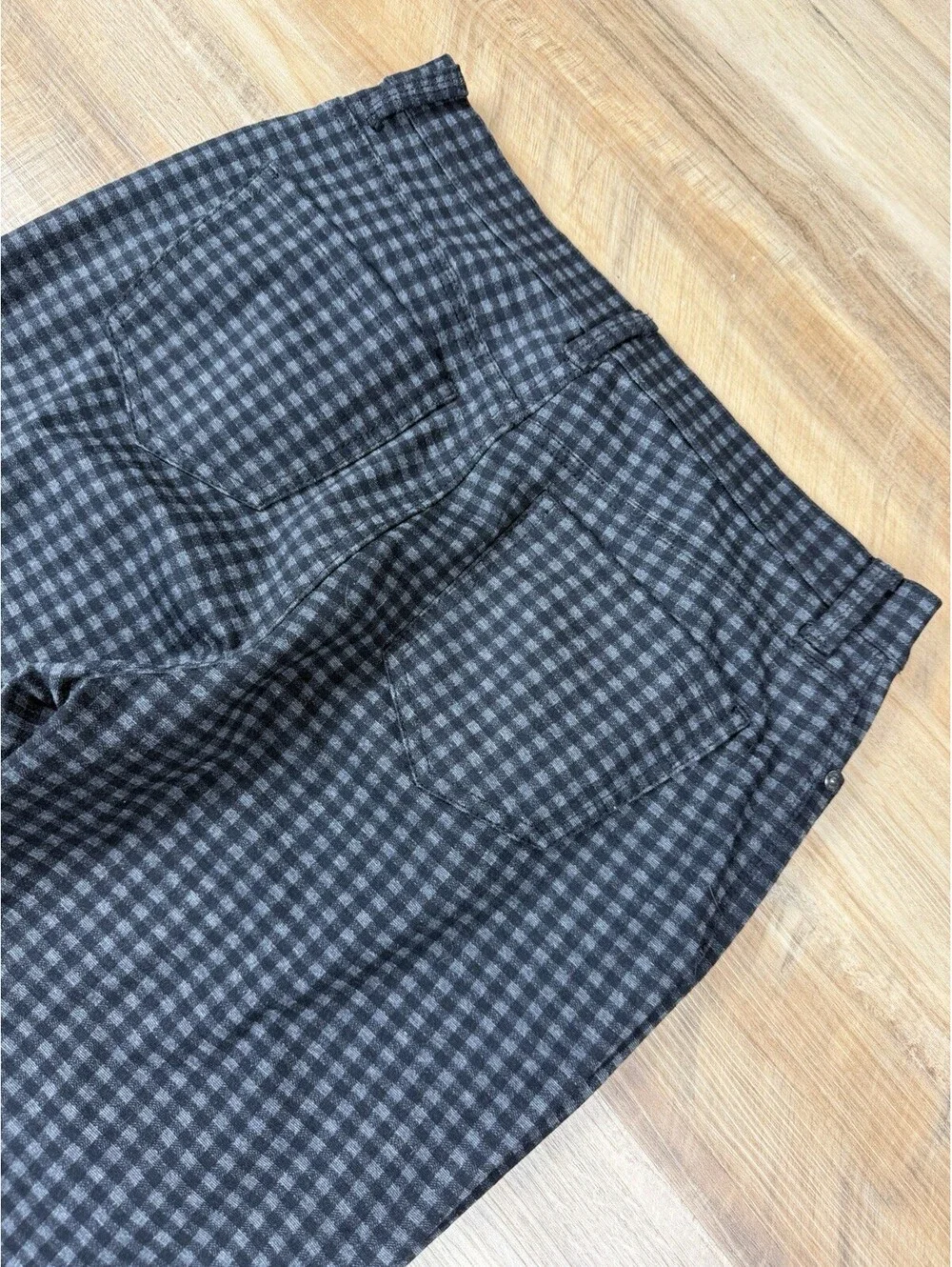 Plaid Gingham Check Gloria Vanderbilt Amanda Jeans / Pants Size 10 Black & Gray